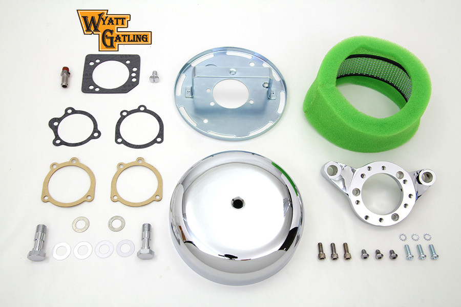 V-Twin - Chrome Wyatt Gatling Air Cleaner Assembly