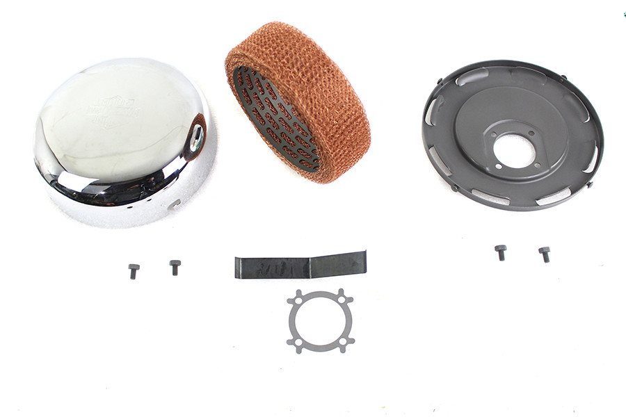 V-Twin - 7 inch Chrome J Slot Air Cleaner