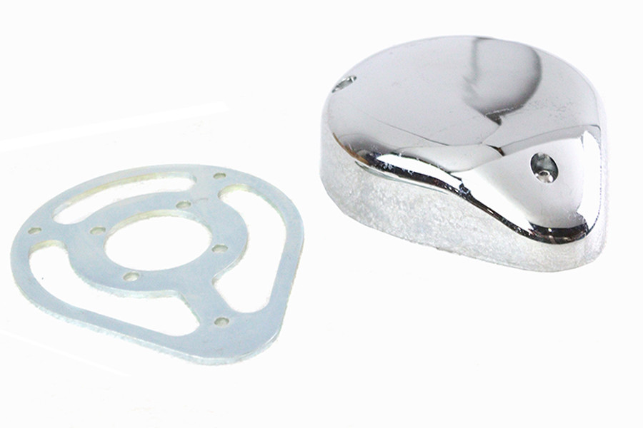 V-Twin - 5 inch Teardrop Linkert Cover Kit Chrome