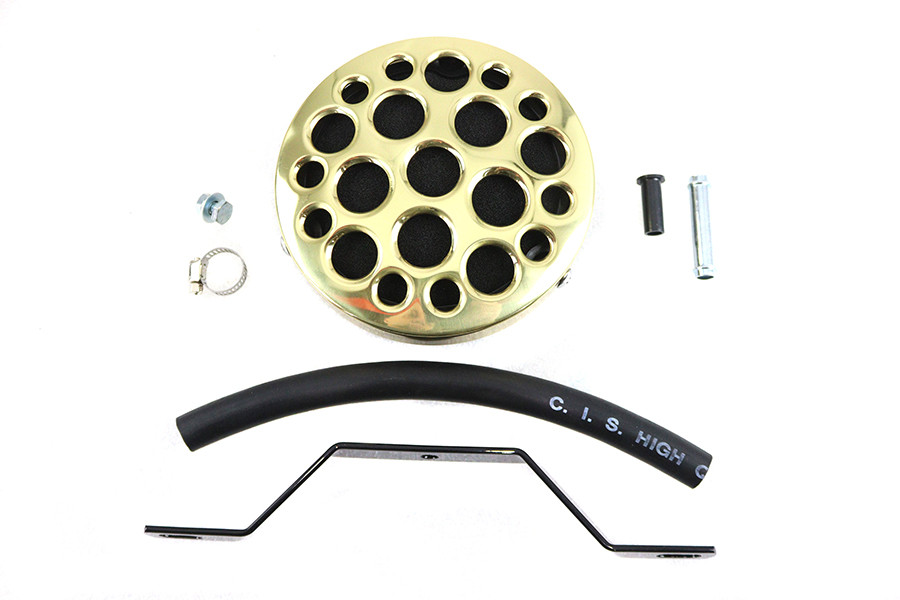 Wyatt Gatling #13407S - Wyatt Gatling Brass Drilled Air Cleaner