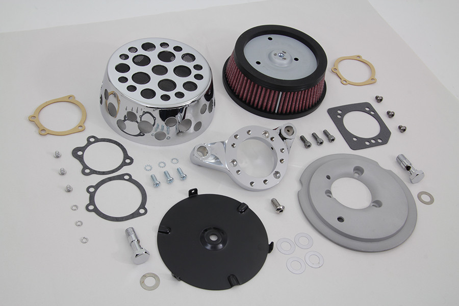 V-Twin - Chrome Wyatt Gatling Air Cleaner Assembly