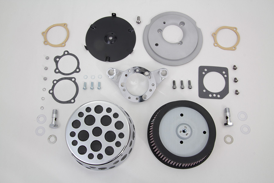 V-Twin - Chrome Wyatt Gatling Air Cleaner Assembly
