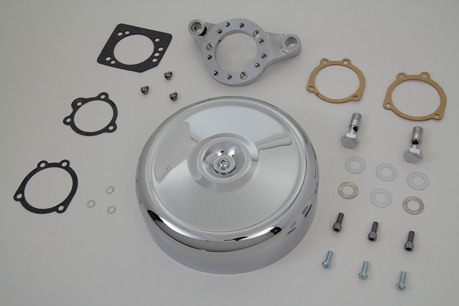 V-Twin - Chrome Wyatt Gatling Air Cleaner Assembly