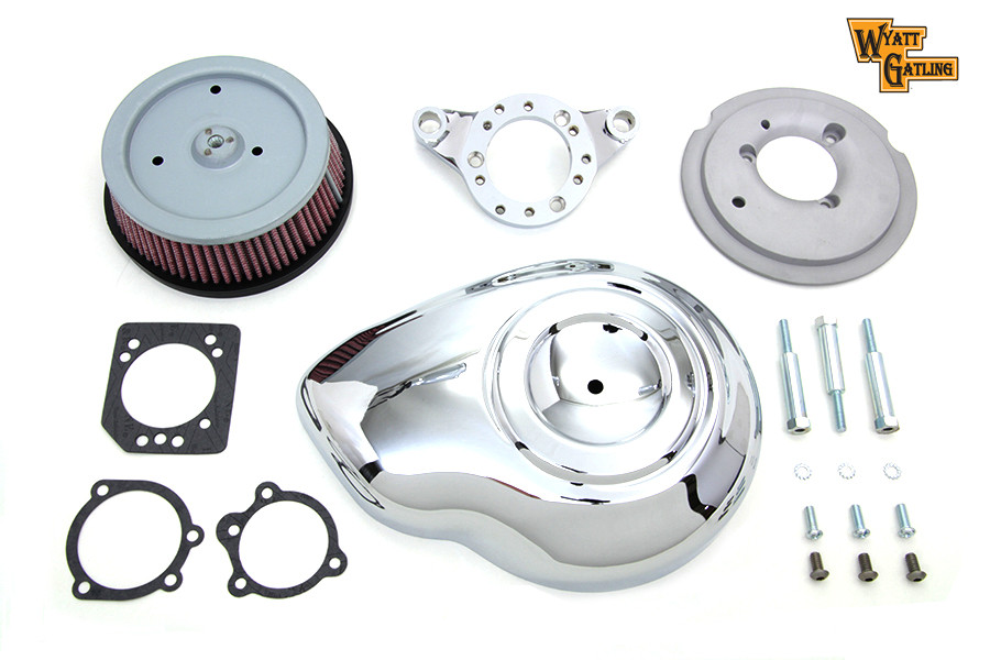 V-Twin - Chrome Wyatt Gatling Air Cleaner Assembly