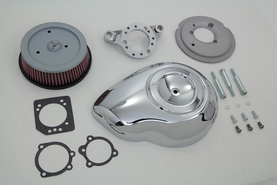 V-Twin - Chrome Wyatt Gatling Air Cleaner Assembly