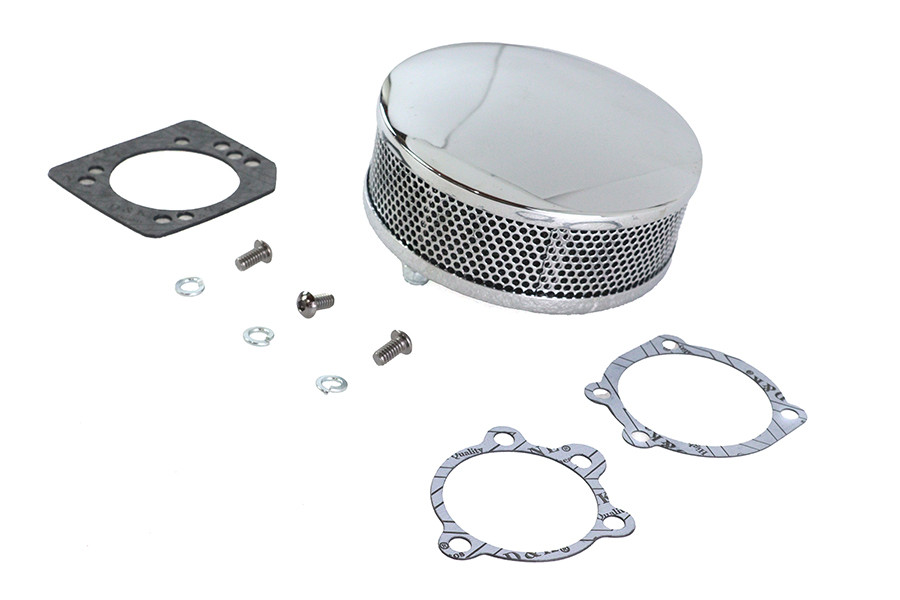 Wyatt Gatling #16415A - Wyatt Gatling Round Air Cleaner Chrome