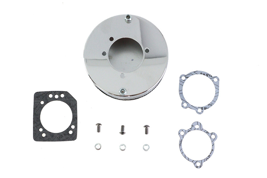 Wyatt Gatling #16415A - Wyatt Gatling Round Air Cleaner Chrome
