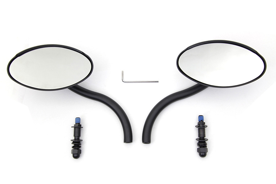 Wyatt Gatling - Wyatt Gatling Black Oval Mirror Set with Contour Round Stems