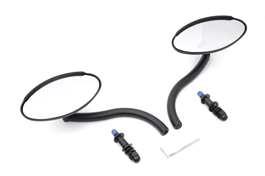 Wyatt Gatling - Wyatt Gatling Black Oval Mirror Set with Contour Round Stems