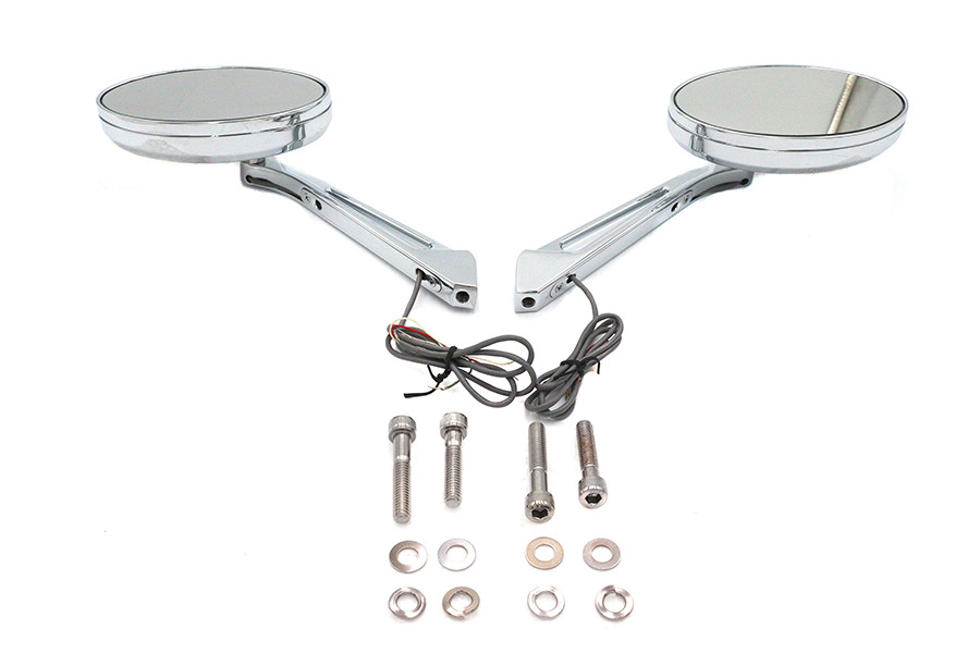 Wyatt Gatling #76066A - Ellipse Mirror Set with LED Turn Signal