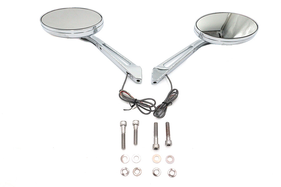Wyatt Gatling #76066A - Ellipse Mirror Set with LED Turn Signal