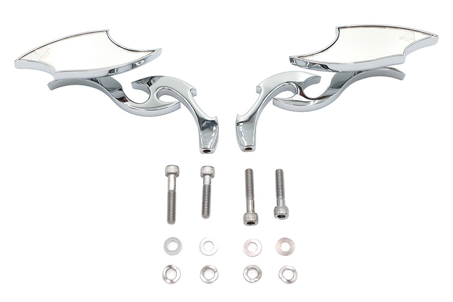 Wyatt Gatling #76501B4 - Lucifer Mirror Set Billet with Scroll Stem