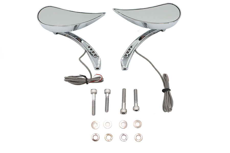 Wyatt Gatling #76629 - Billet Teardrop Mirror Set