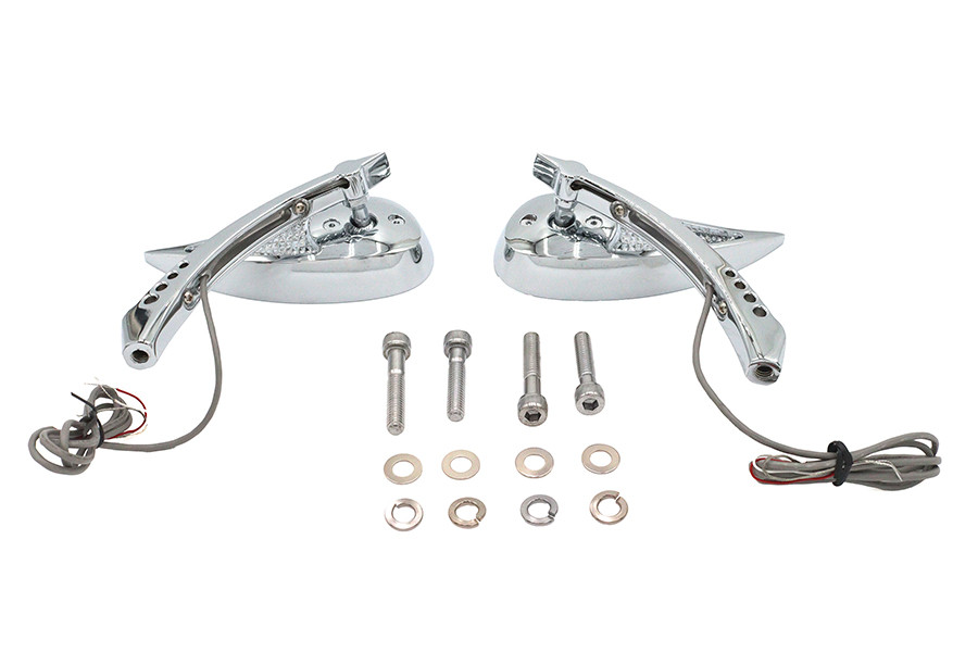 Wyatt Gatling #76629 - Billet Teardrop Mirror Set