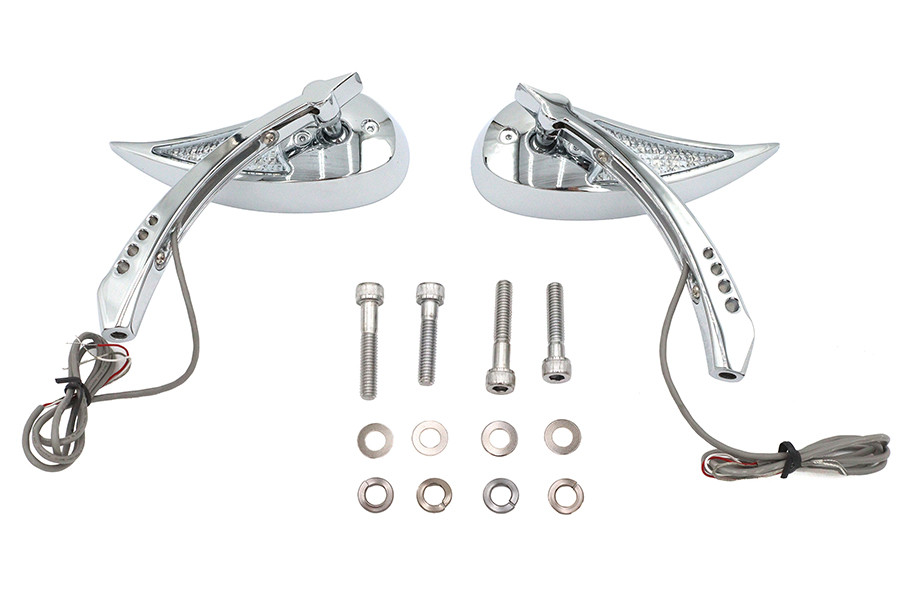 Wyatt Gatling #76629 - Billet Teardrop Mirror Set