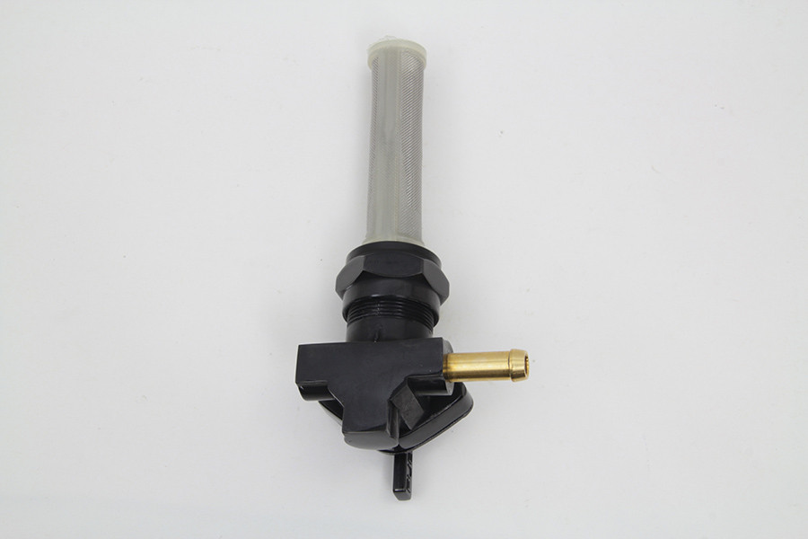 Sifton #011402 - Black Petcock with Nut and 90° Left Outlet