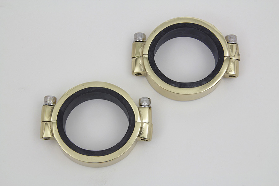 V-Twin #14-0521BS - Brass Intake Manifold Clamp Set