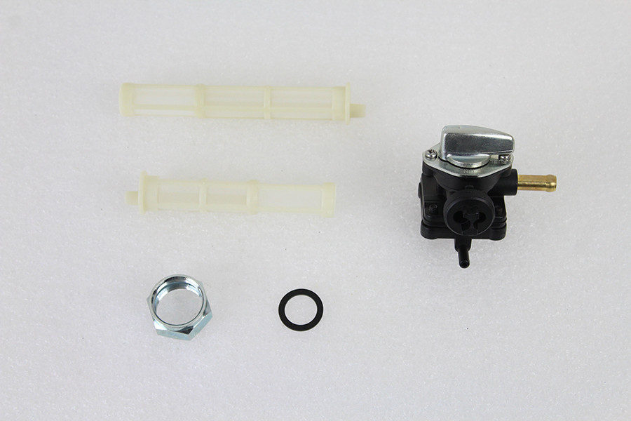 V-Twin #61338-94D - Vacuum Petcock Fuel Valve Black