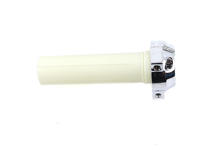V-Twin #H12-0910D-A - Chrome Handlebar Throttle Clamp and Tube Set