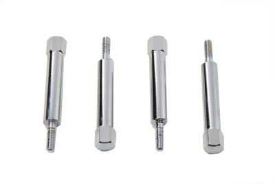 V-Twin - 42/45 Flat Side Carburetor Float Bowl Speed Screw Set Chrome