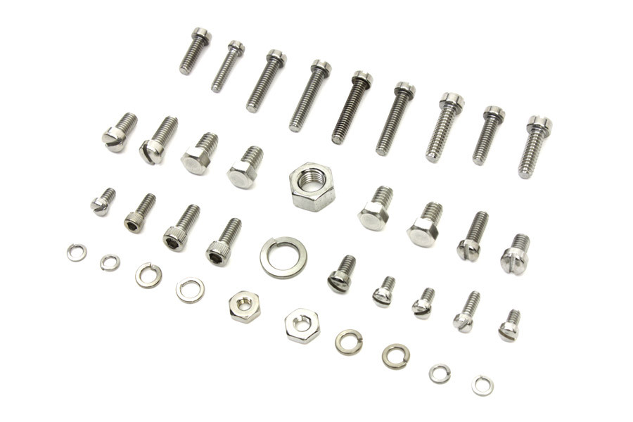 V-Twin - Linkert Carburetor Screw Kit Zicad Plated