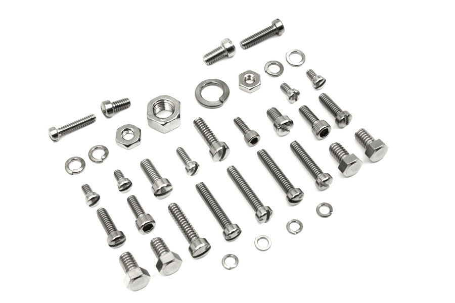 V-Twin - Linkert Carburetor Screw Kit Zicad Plated