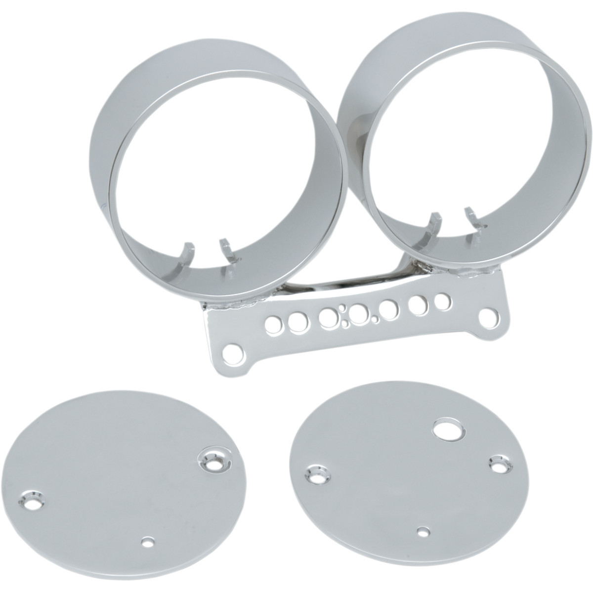 Drag Specialties - Dual Gauge Bracket - Chrome