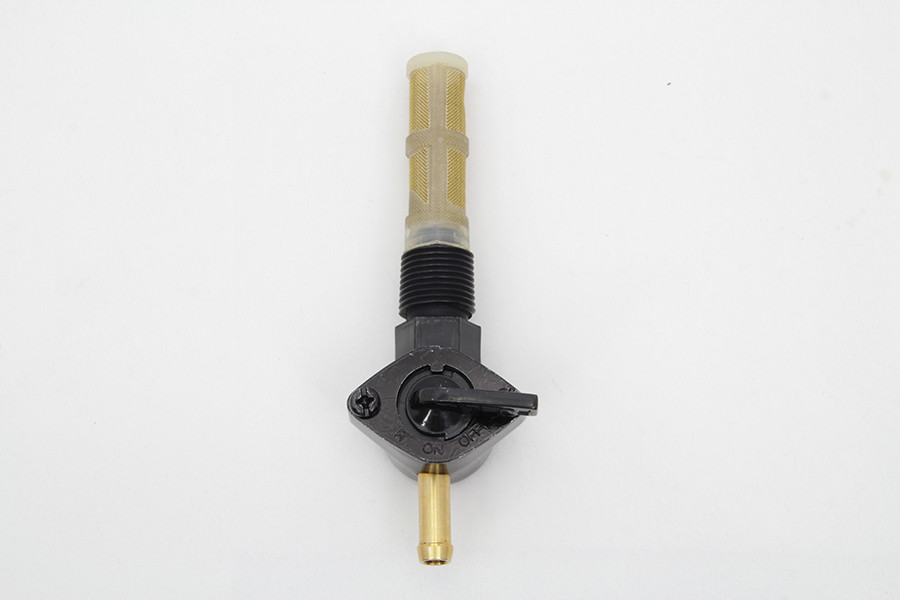V-Twin #03-0002BB - Petcock Straight Outlet Black
