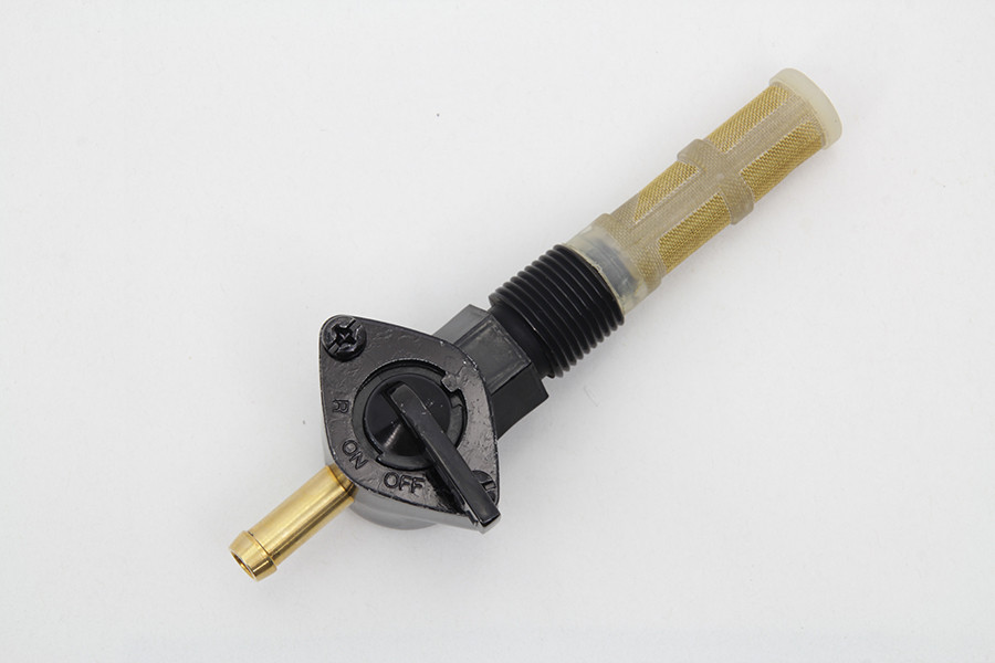 V-Twin #03-0002BB - Petcock Straight Outlet Black