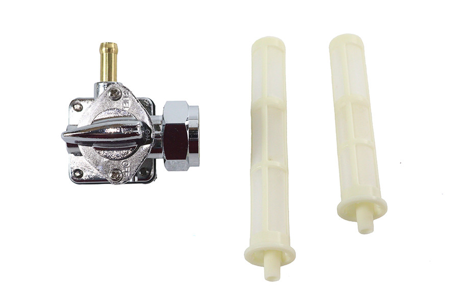 V-Twin - Vacuum Petcock Fuel Valve Chrome
