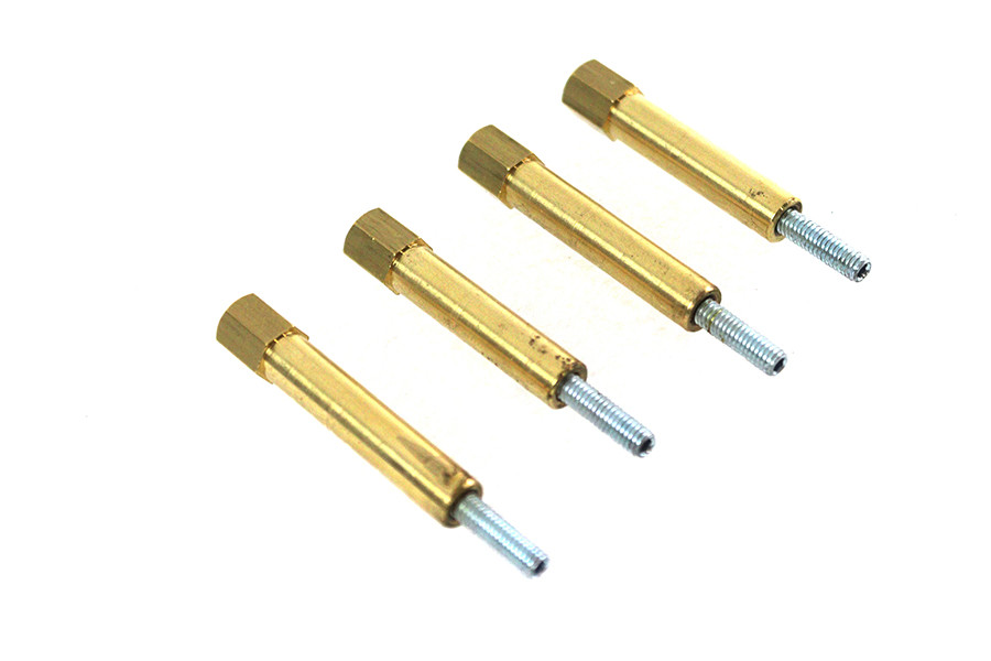 V-Twin - Carburetor Float Bowl Speed Screw Set Brass