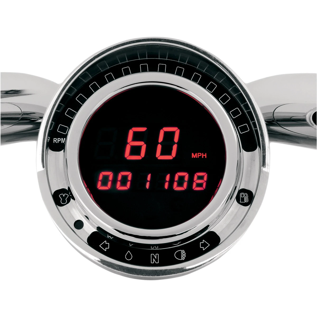 Dakota Digital #BD-140-R - Big Dog Direct Plug-In Speedometer - Red LED