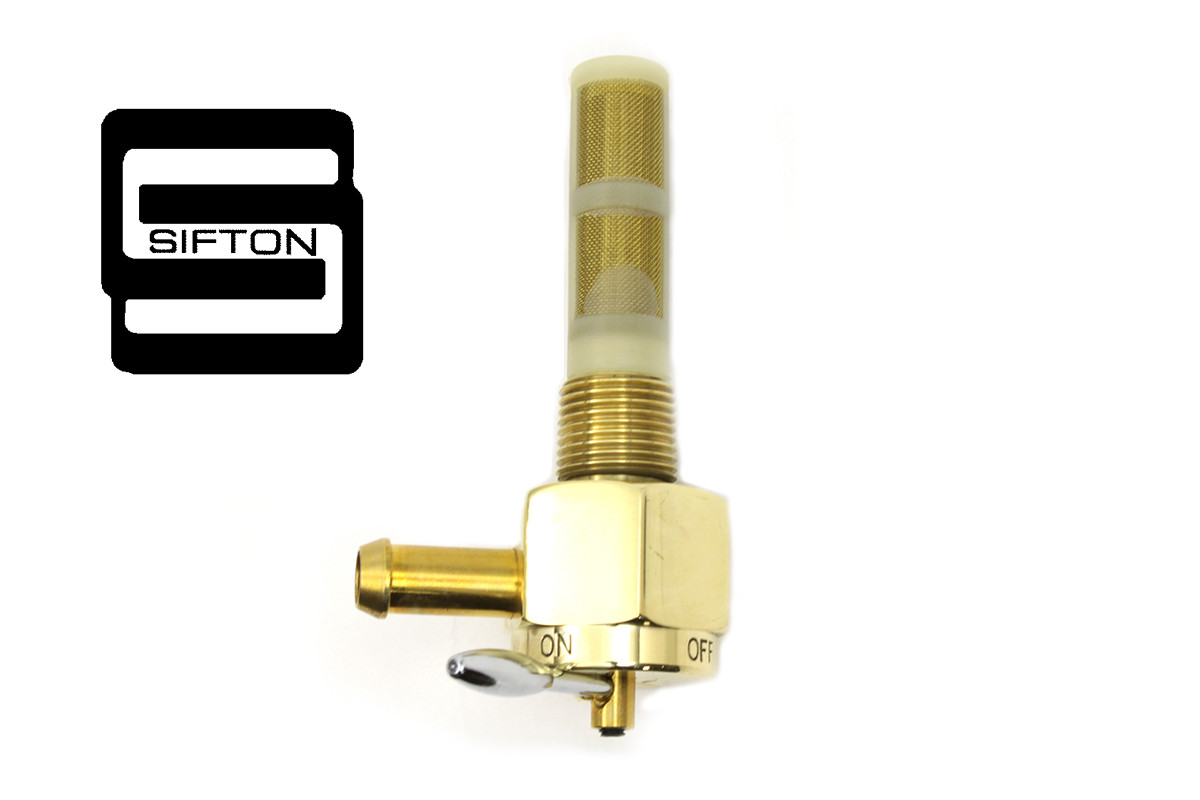 Sifton #03-0069BRL - Sifton Brass Hex Petcock 90° Left Hand Spigot