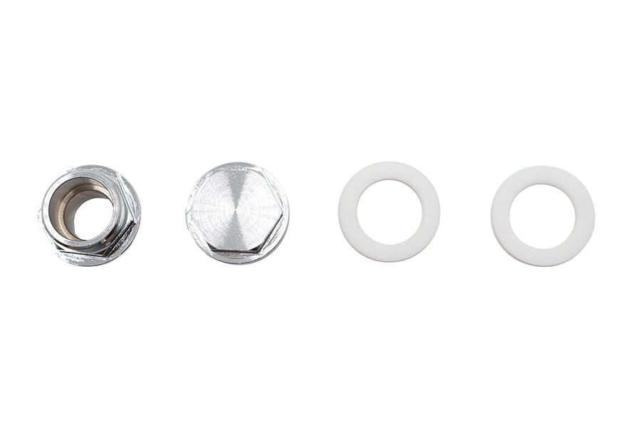V-Twin #63984 - Petcock Adapter Set Chrome