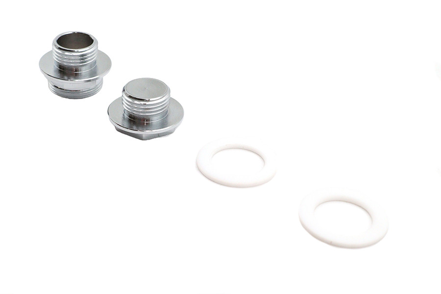 V-Twin #63984 - Petcock Adapter Set Chrome