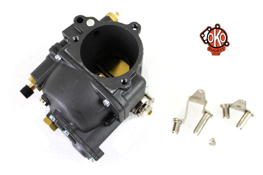 V-Twin #ULTR2B - OKO Performance 1-7/8 inch Shorty Carburetor Dark Grey