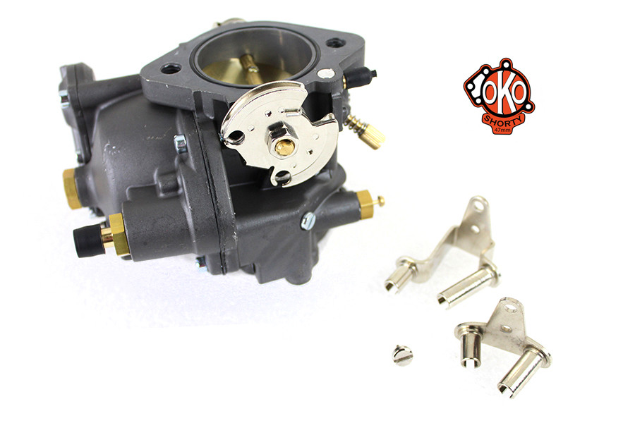 V-Twin #ULTR2B - OKO Performance 1-7/8 inch Shorty Carburetor Dark Grey