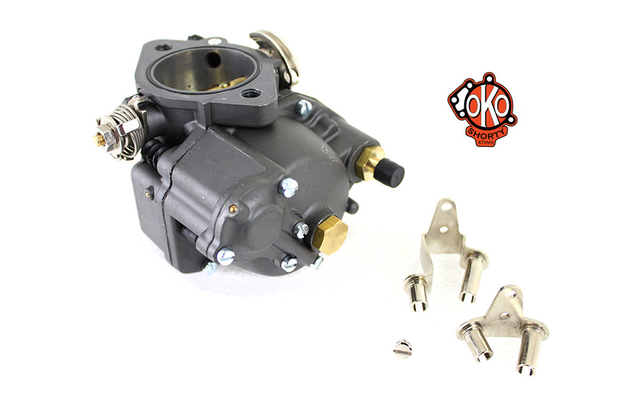 V-Twin #ULTR2B - OKO Performance 1-7/8 inch Shorty Carburetor Dark Grey