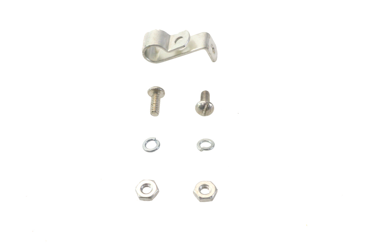 V-Twin - Front Wheel Brake Cable Tube Clamp Cadmium Plated