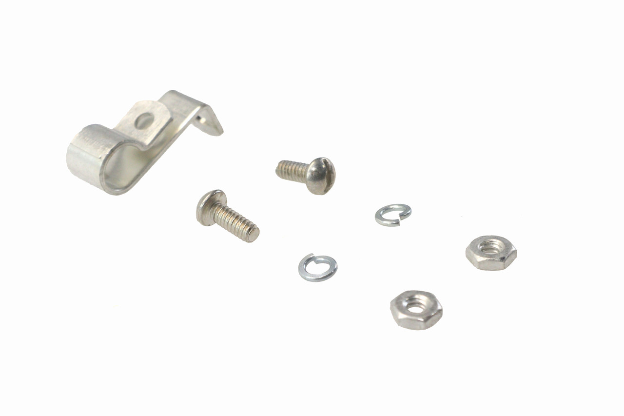 V-Twin - Front Wheel Brake Cable Tube Clamp Cadmium Plated