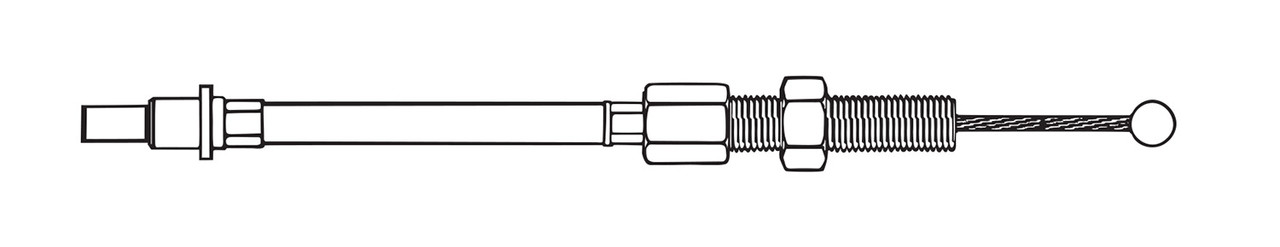 V-Twin #70026T - Black Clutch Cable with Stock Casing