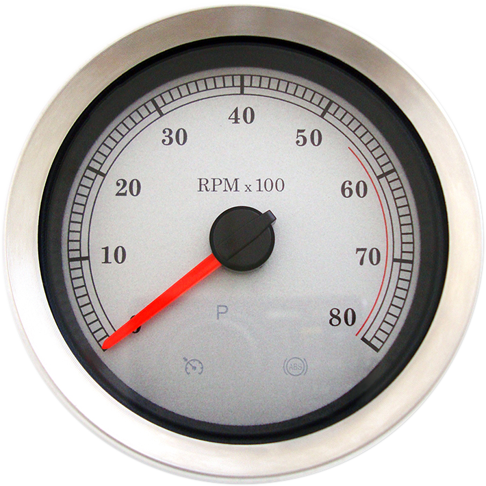 4" Electronic Tachometer - White Face