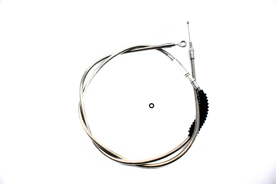 V-Twin #11-0043SP-12 - 75.25 inch Braided Stainless Steel Clutch Cable