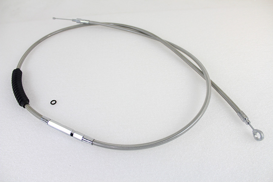 V-Twin #11-0043SP-16 - 79 inch Braided Stainless Steel Clutch Cable