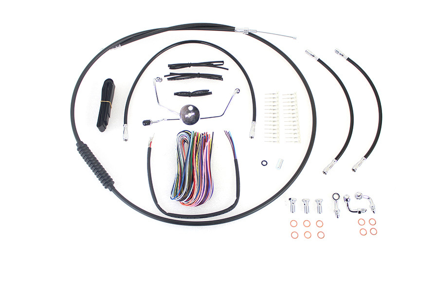 V-Twin #40281 - 15 inch-17 inch Handlebar Cable and Brake Line Kit