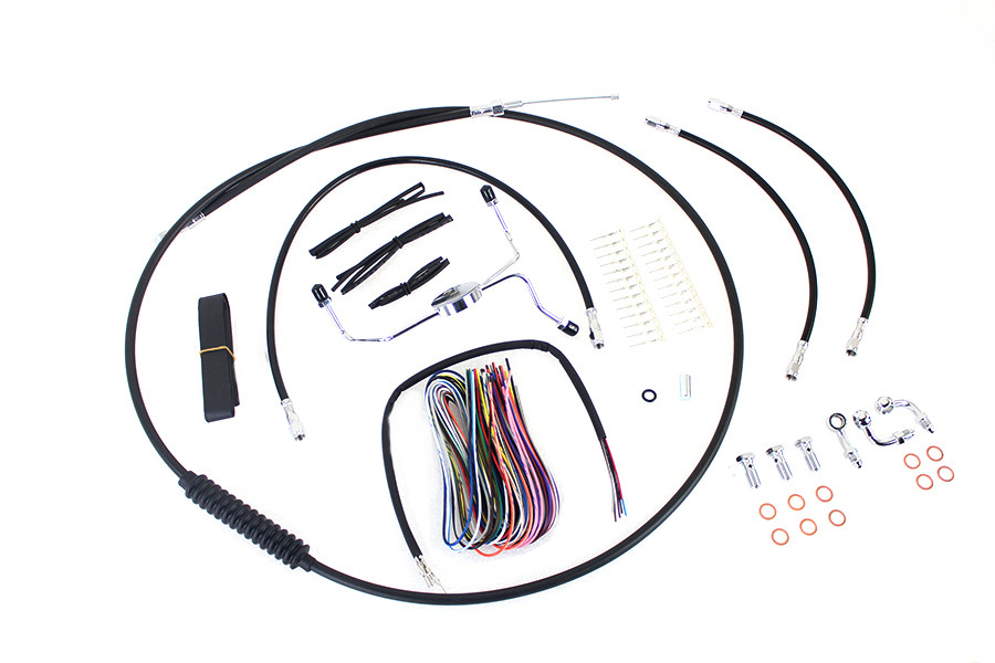 V-Twin #40281 - 15 inch-17 inch Handlebar Cable and Brake Line Kit