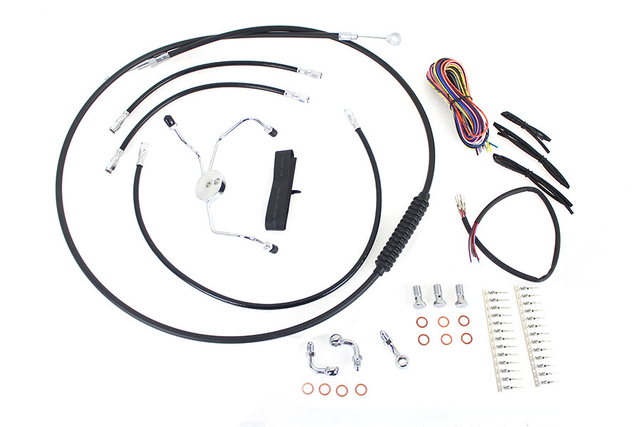 V-Twin #40284 - 12 inch-14 inch Handlebar Cable and Brake Line Kit