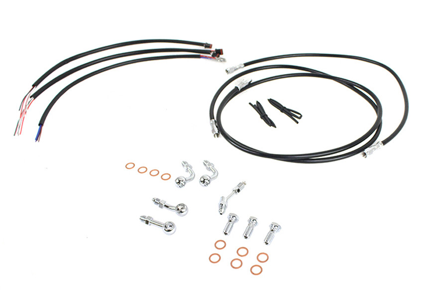 V-Twin #40286 - 12 inch-14 inch Handlebar Cable and Brake Line Kit