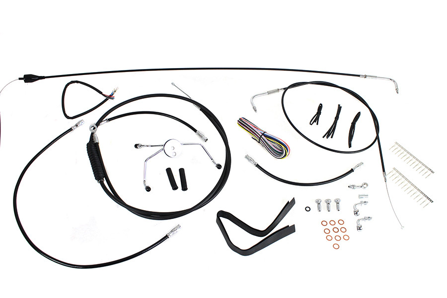 V-Twin #40292 - 12 inch-14 inch Handlebar Cable and Brake Line Kit