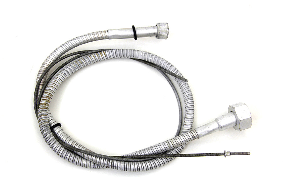 V-Twin #36-2554R + CAD - 35 inch Speedometer Cable Zicad Plated
